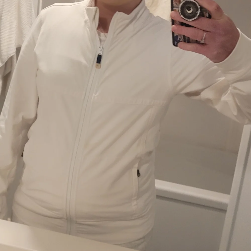 Lululemon Athletica White Zip-Up Jacket